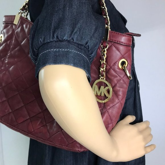 Michael Kors Brown Quilted Leather Shoulder Bag - Picture 7 of 8